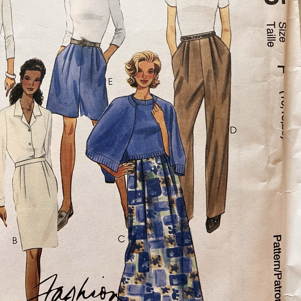 McCALL'S 8845 MISSES PULL ON PANTS SHORTS & SKIRTS PATTERN-UNCUT-14-16-18‎ - Picture 6 of 11